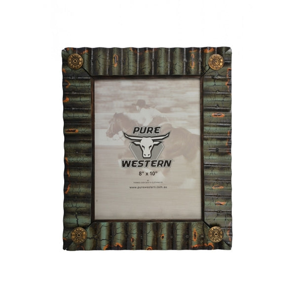 SHOTGUN SHELL CORRUGATED IRON PICTURE FRAME 8X10 ASSORTED All SS21