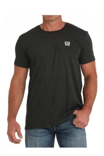 Heather Logo T-shirt [c:black Size:l]