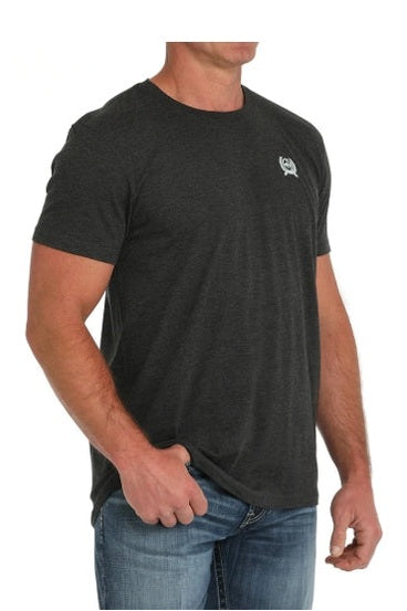 Heather Logo T-shirt [c:black Size:l]