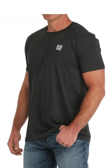 Heather Logo T-shirt [c:black Size:l]