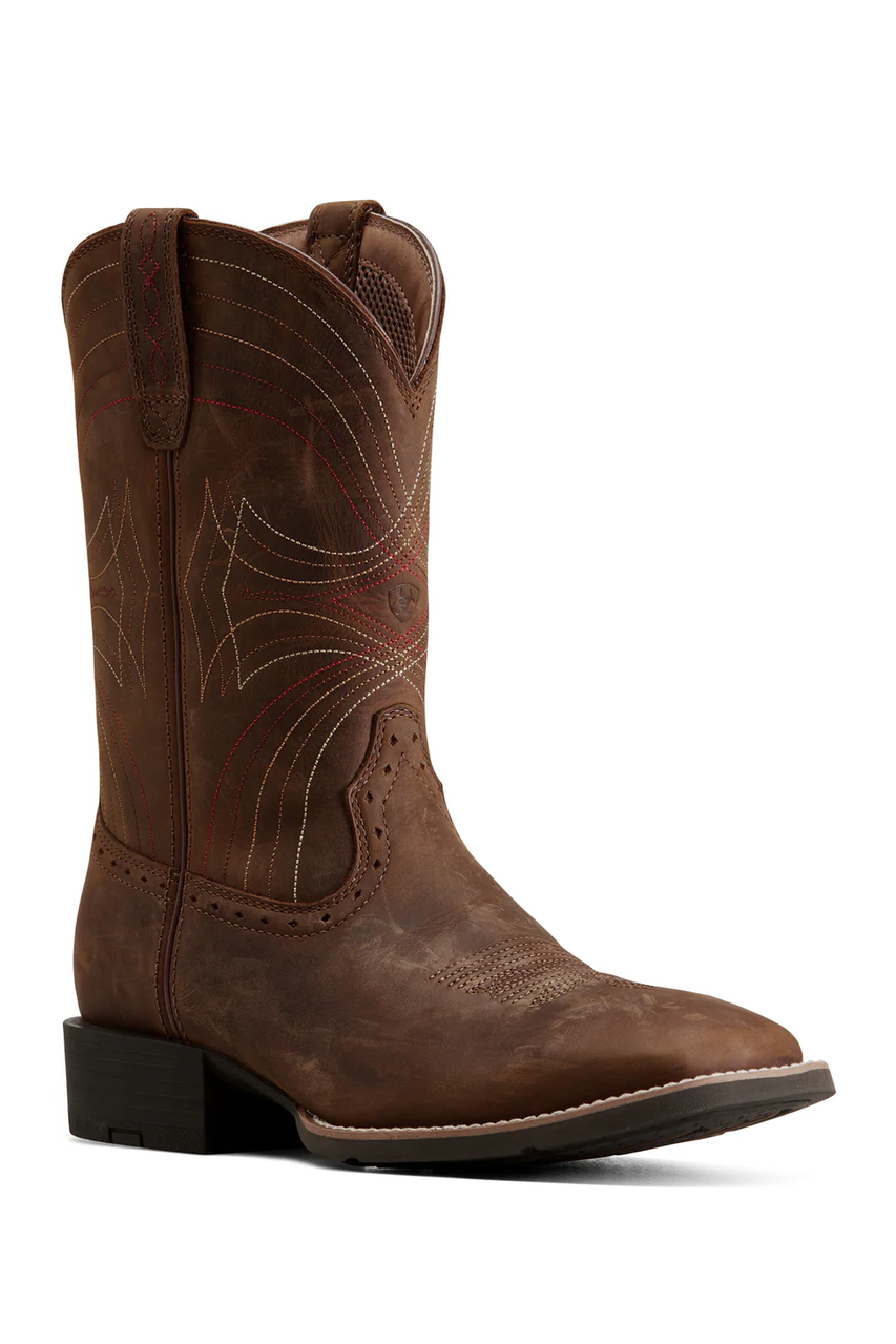 Sport Wide Square Toe Boot [c:distressed Brown Size:7]