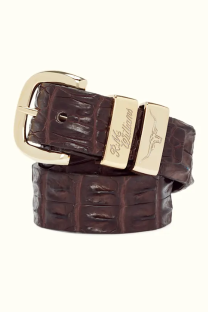 Crocodile Drover Belt [c:chestnut Size:30]