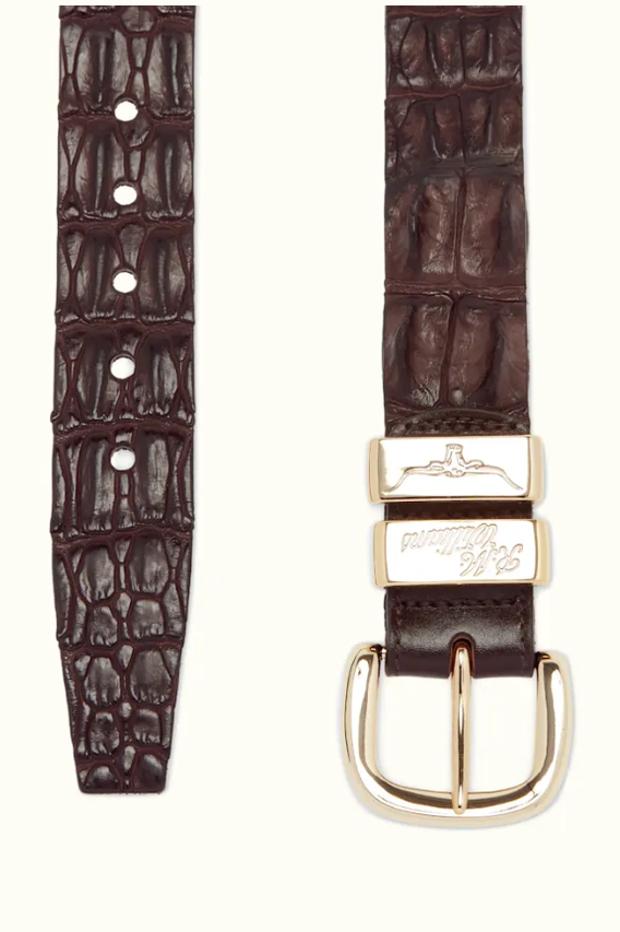 Crocodile Drover Belt [c:chestnut Size:30]