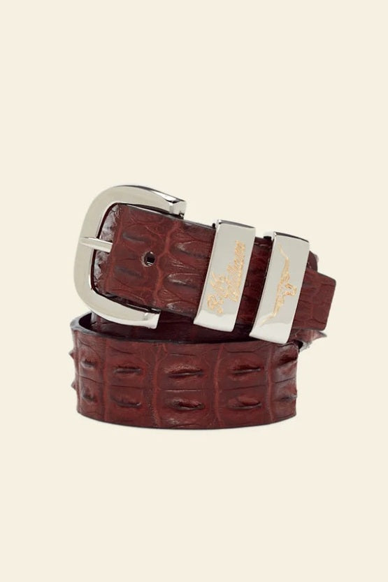 Crocodile Drover Belt [c:tan Size:32]