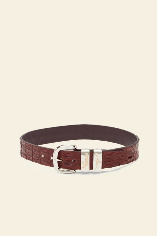 Crocodile Drover Belt [c:tan Size:32]