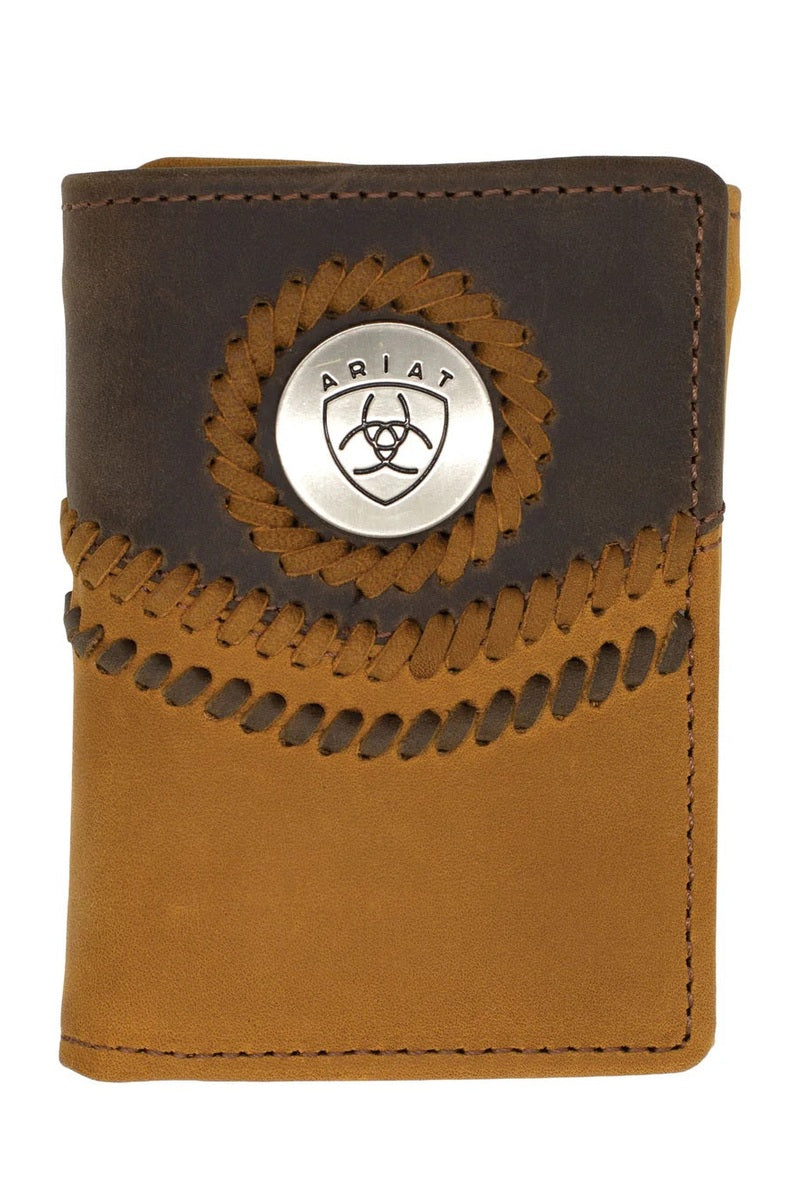 Tri-fold Wallet [style:two Toned Accents C:tan]