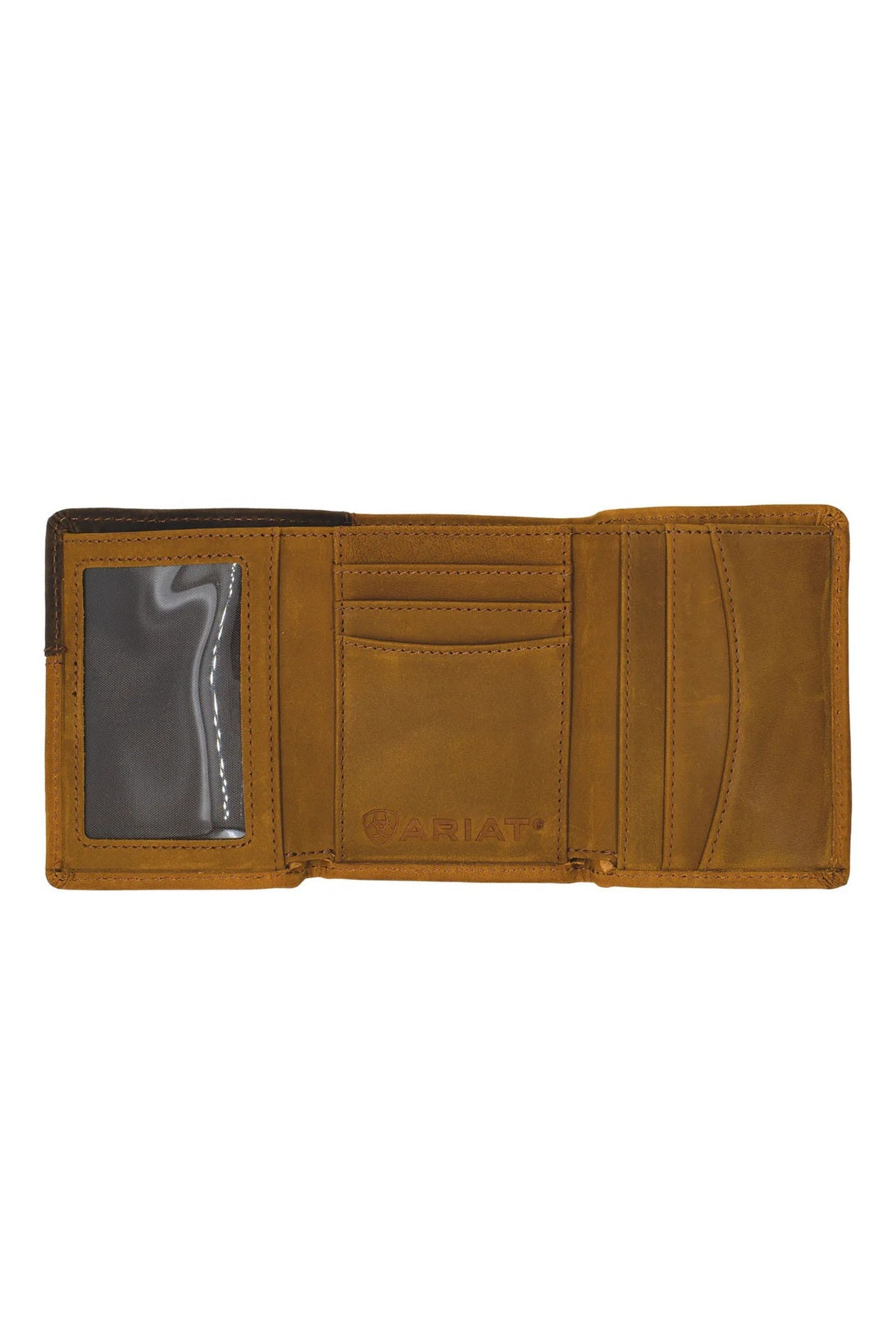 Tri-fold Wallet [style:two Toned Accents C:tan]