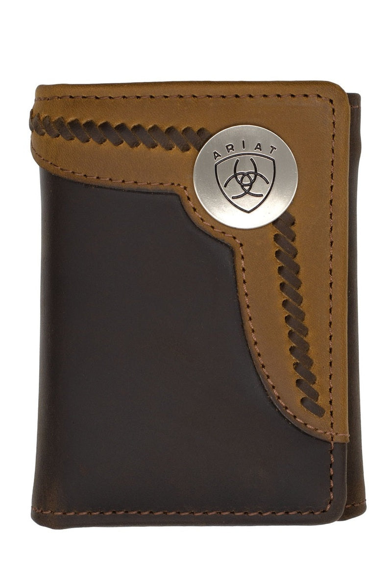 Tri-fold Wallet [style:two Toned Accent Overlay C:brown/tan]