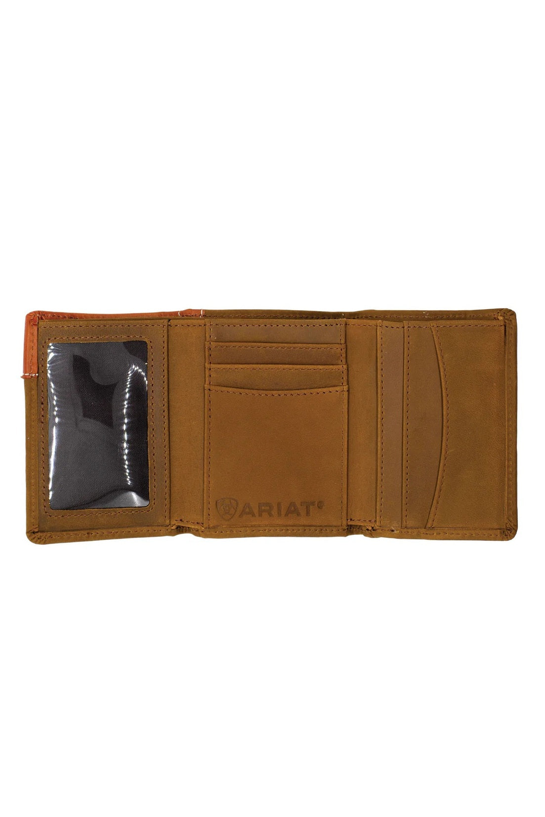 Tri-fold Wallet [style:two Toned Hair On C:brown]