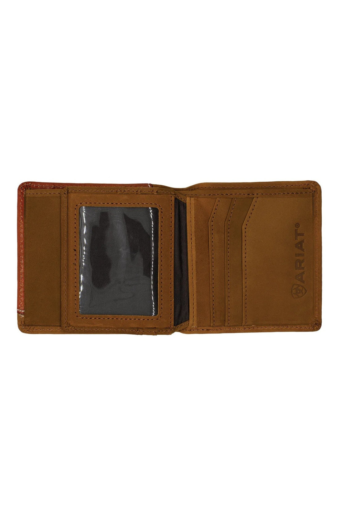 Bi-fold Wallet [style:basket Weave Overlay C:dark Tan]