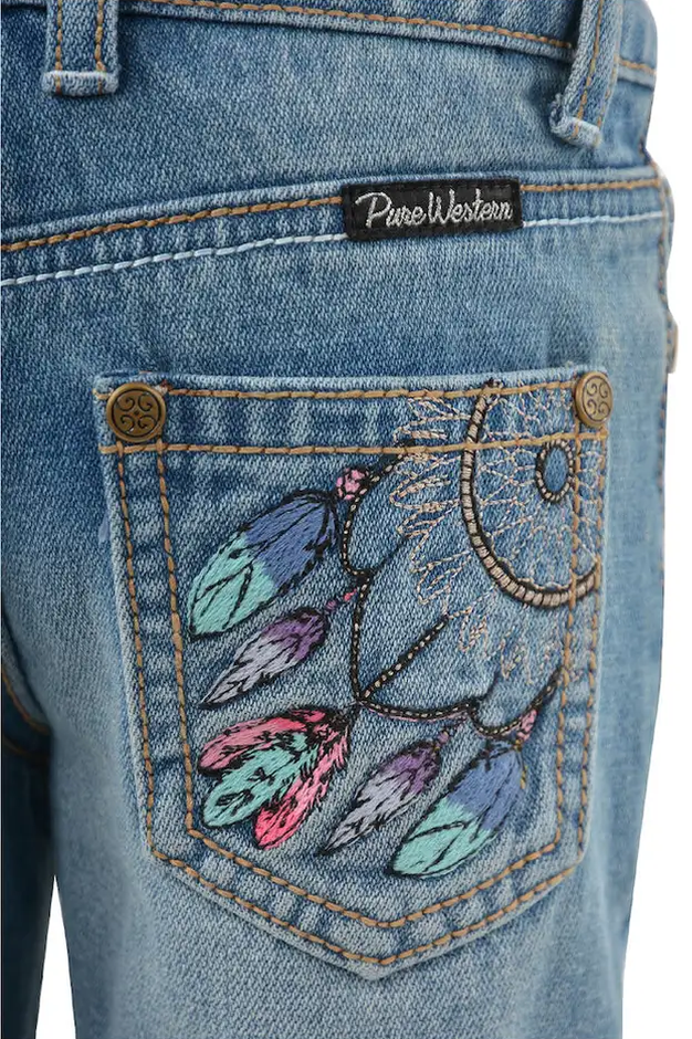 Girls Sunny Boot Cut Jean [c:faded Blue Size:10]