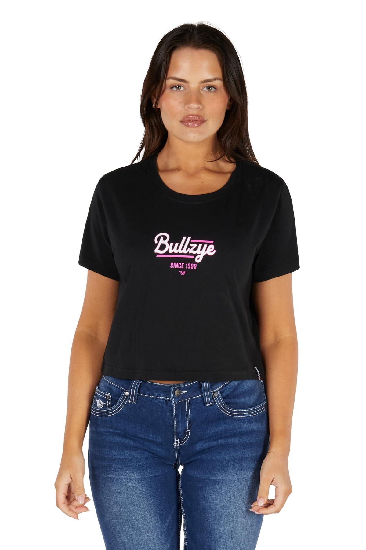 Evie Crop T-shirt [c:black Size:10]