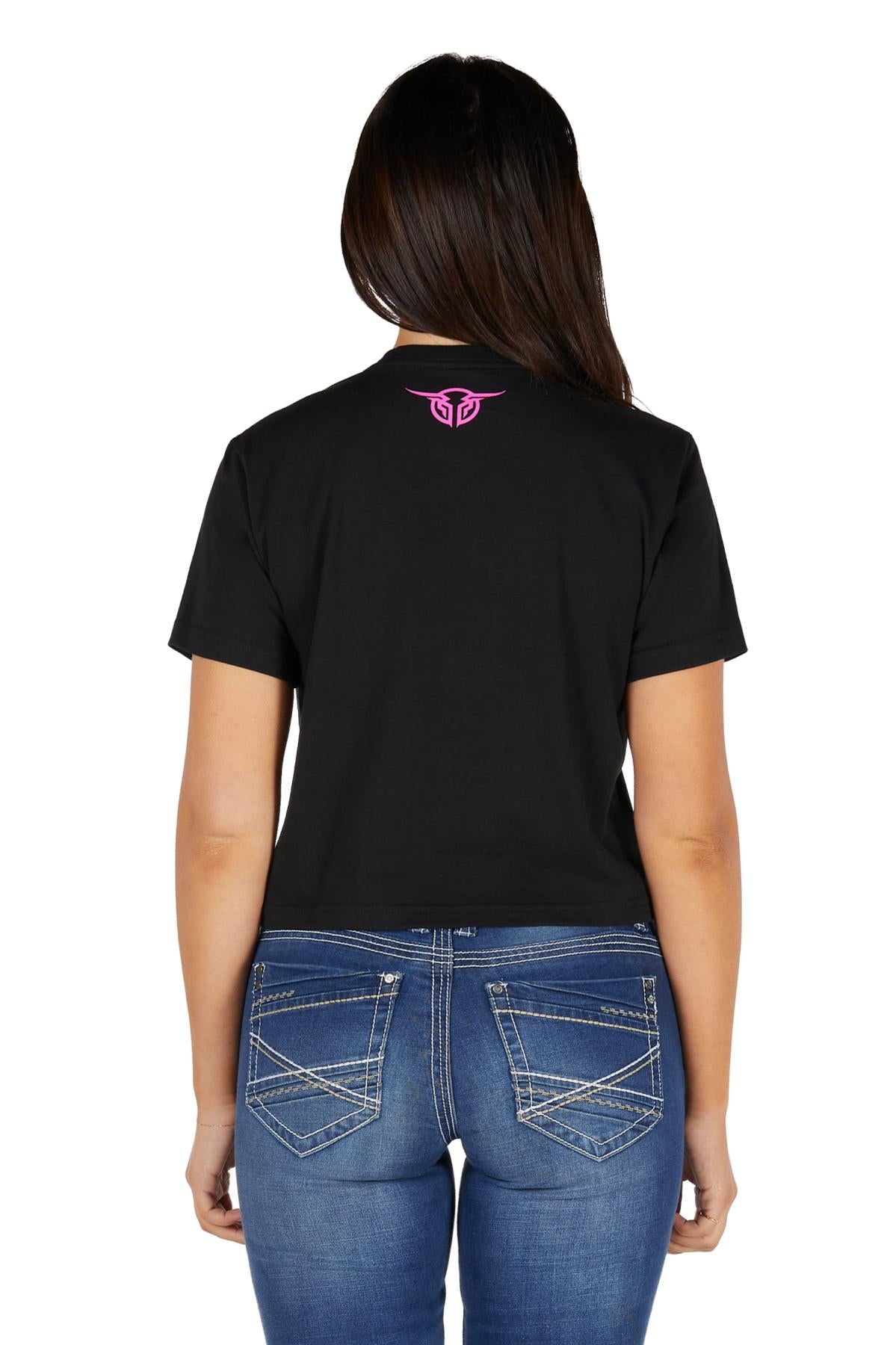 Evie Crop T-shirt [c:black Size:10]