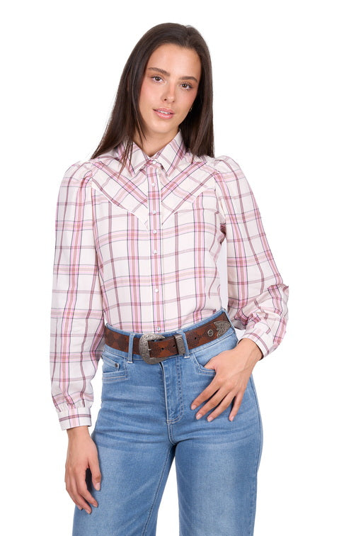 Henley Shirt [c:ivory/pink Size:8]