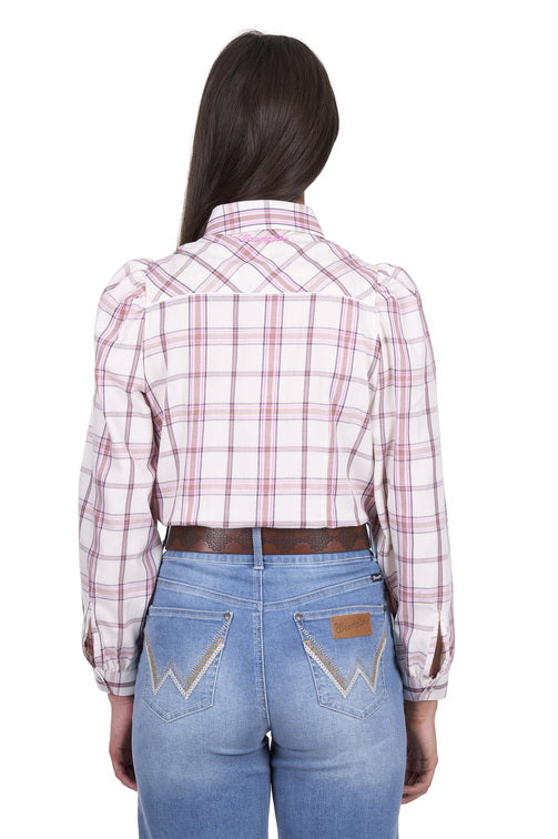 Henley Shirt [c:ivory/pink Size:8]
