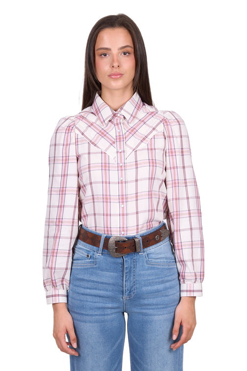 Henley Shirt [c:ivory/pink Size:8]