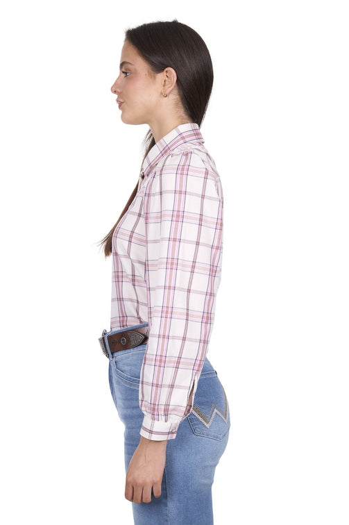 Henley Shirt [c:ivory/pink Size:8]