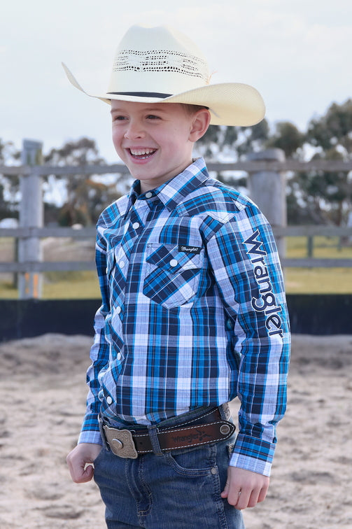 Boys Tony Logo Shirt [c:navy/royal Size:4]