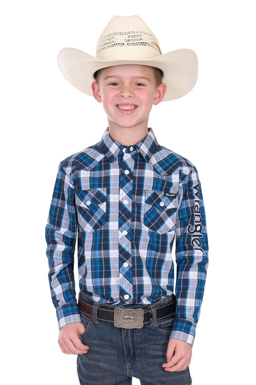 Boys Tony Logo Shirt [c:navy/royal Size:4]