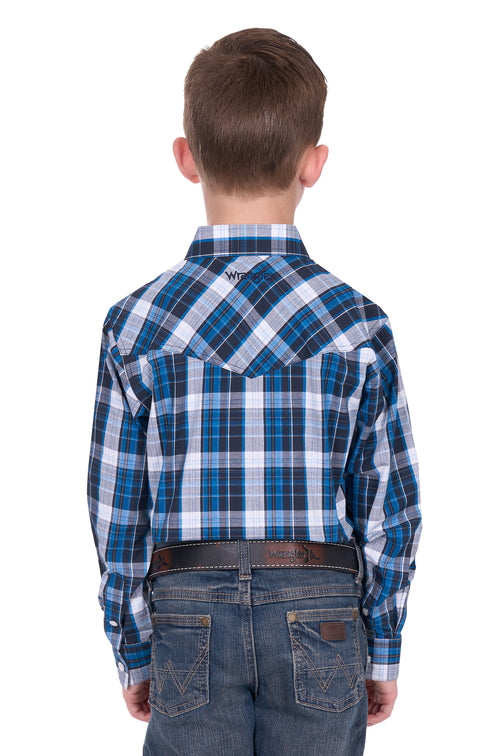 Boys Tony Logo Shirt [c:navy/royal Size:4]