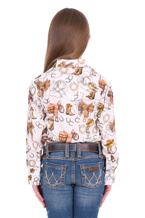 Girls Marilyn Logo Shirt [c:ivory Size:4]