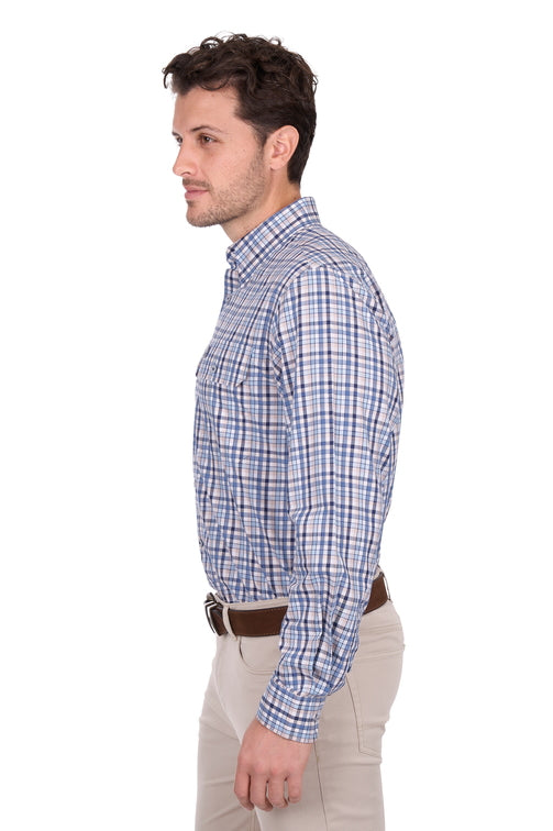 Patrick Shirt [c:blue/tan Size:s]