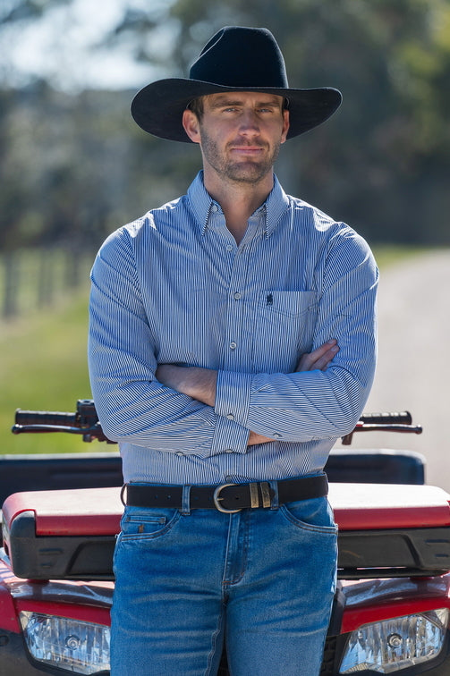 Gregory Shirt [c:navy Size:s]