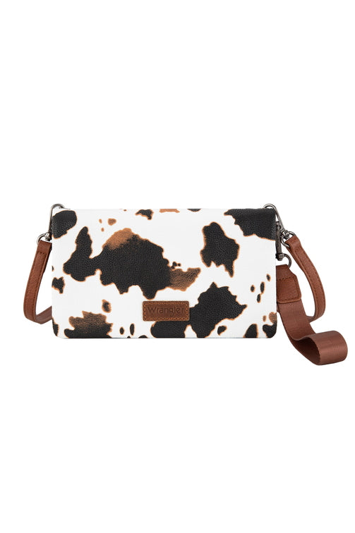 Cow Print Wallet Crossbody Bag [c:tan]