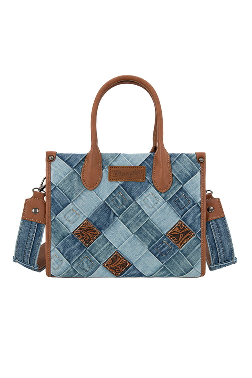 Denim Patchwork Crossbody Bag [c:denim]