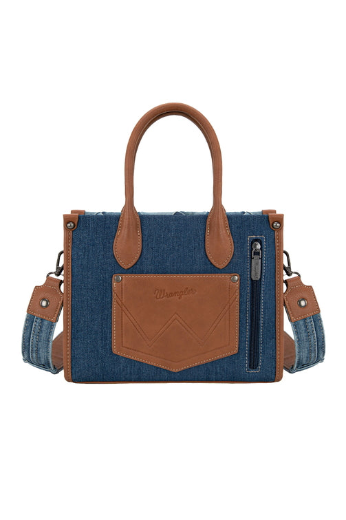 Denim Patchwork Crossbody Bag [c:denim]