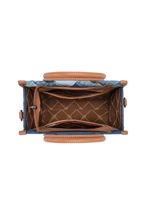 Denim Patchwork Crossbody Bag [c:denim]