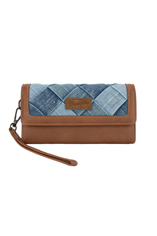 Denim Patchwork Wallet [c:denim]