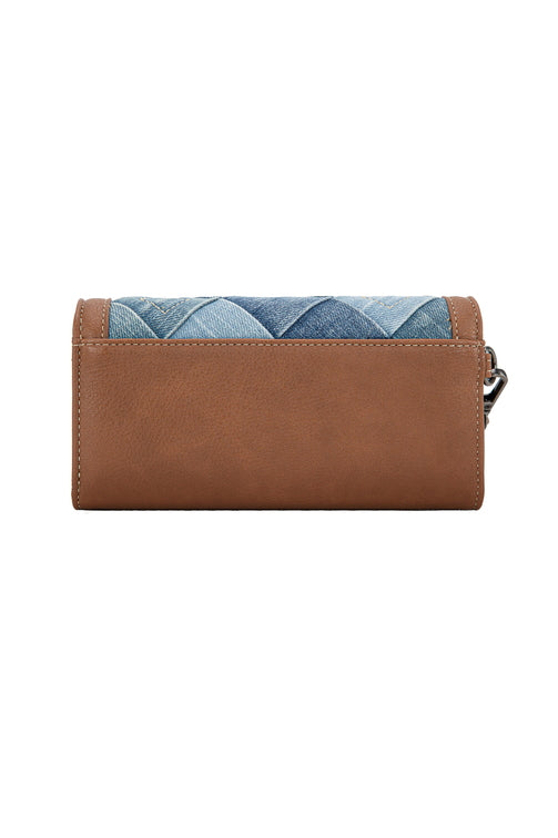 Denim Patchwork Wallet [c:denim]
