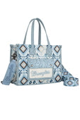 Aztec Crossbody Tote Bag [c:light Blue]