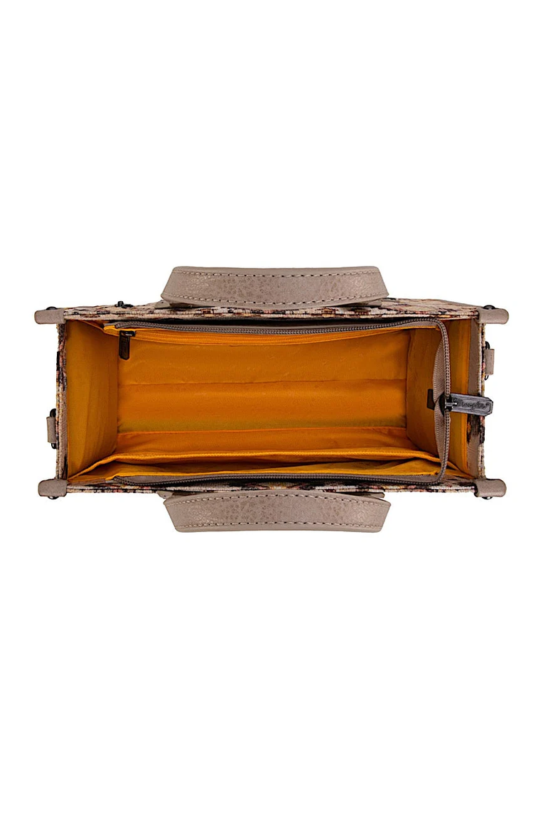 Aztec Crossbody Tote Bag [c:camel]