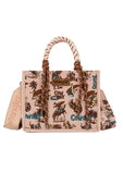 Rodeo Print Crossbody Bag [c:pink]