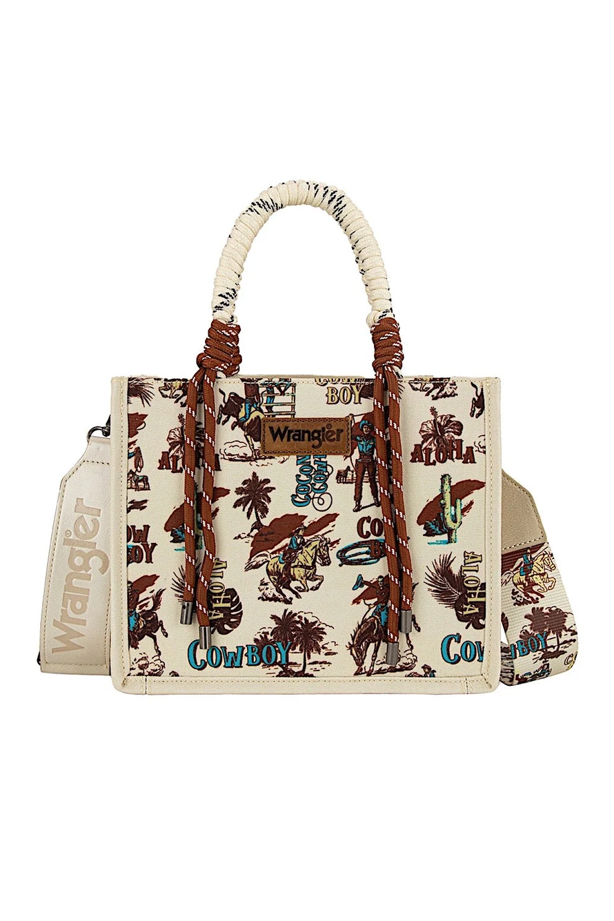 Rodeo Print Crossbody Bag [c:natural]