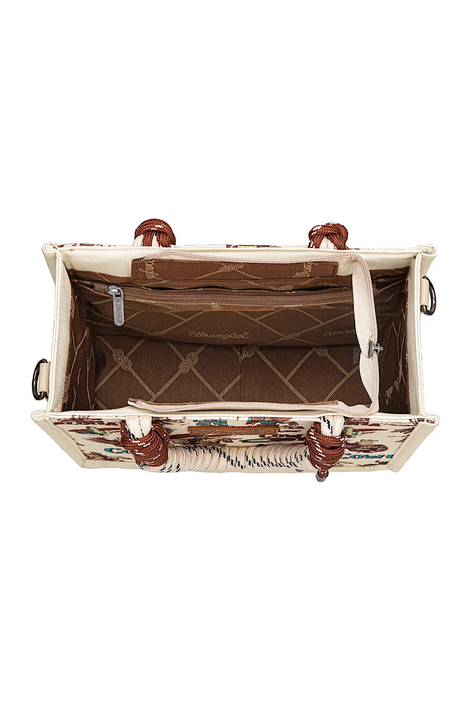 Rodeo Print Crossbody Bag [c:natural]