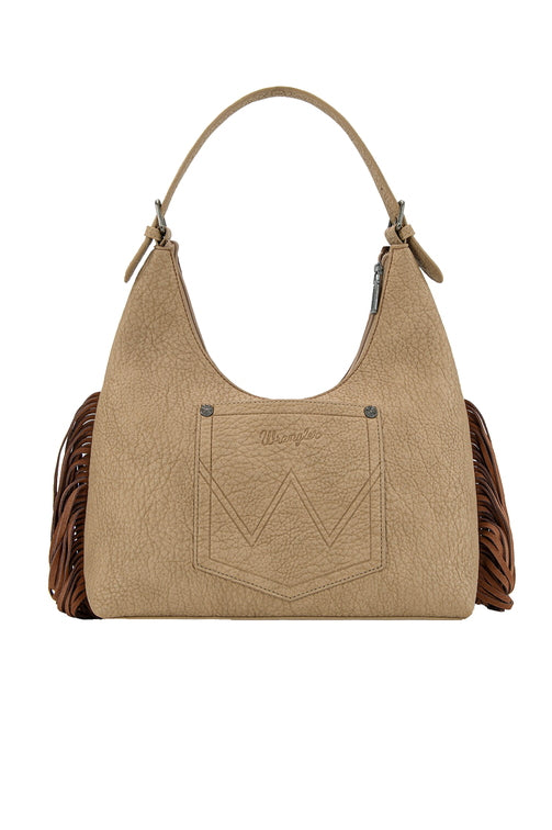 Tooled Fringe Shoulder Bag [c:camel/tan]