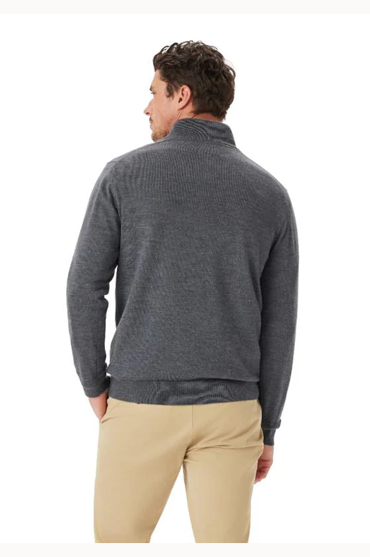 Ernest Merino 1/4 Zip Knit [c:sea Mist Size:m]