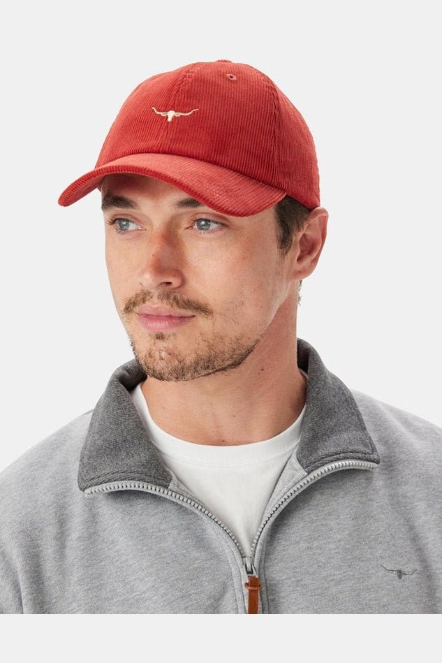 Mini Longhorn Cord Cap [c:crimson]
