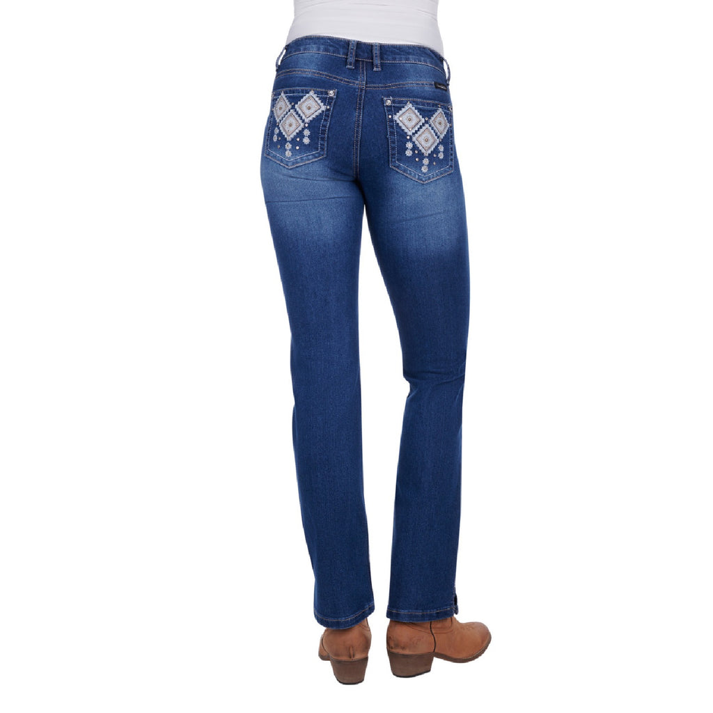 WOMENS SNOWIE STRAIGHT LEG JEAN - TRUE BLUE 6