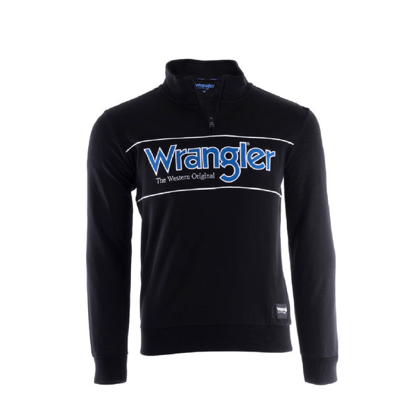 MENS RYDER LOGO 1/4ZIP BLK S (Disc 05/24)