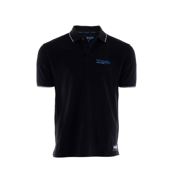 MENS RYDER LOGO S/S POLO BLACK S (Disc 01/24)