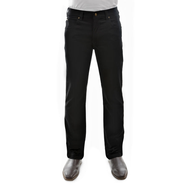 MENS STR MOLESKIN MID-REG-STRT 32 LEG BLACK 30
