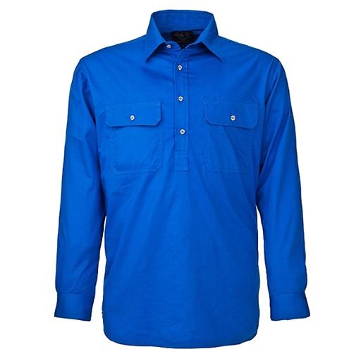 Pilbara Front Kids Shirt Cobalt Blue L/S 0