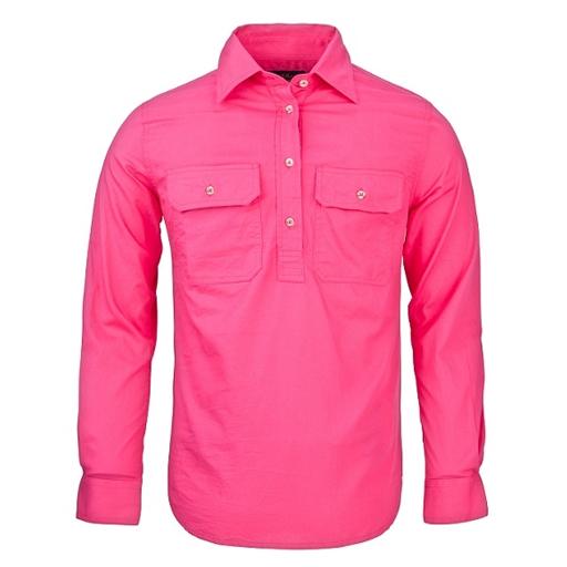 Pilbara Front Kids Shirt H Pink L/S 0