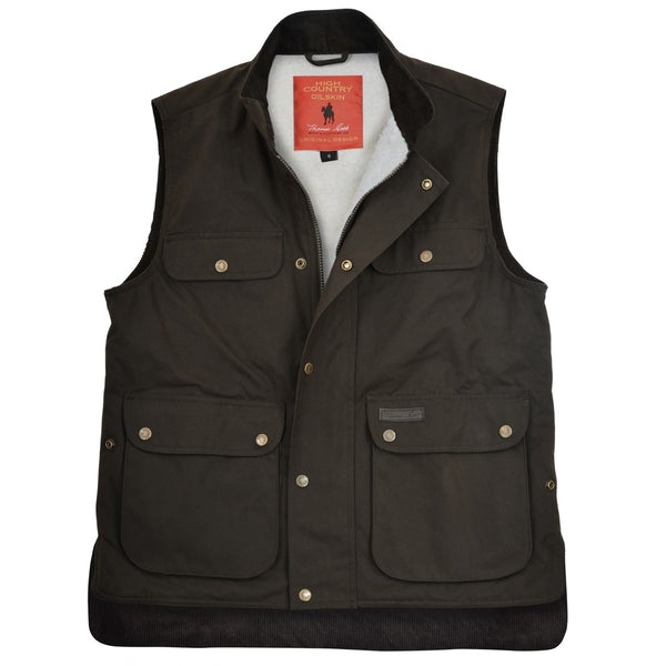 HIGH COUNTRY PROF. OILSKIN SHERPA VEST RUSTIC MULCH S