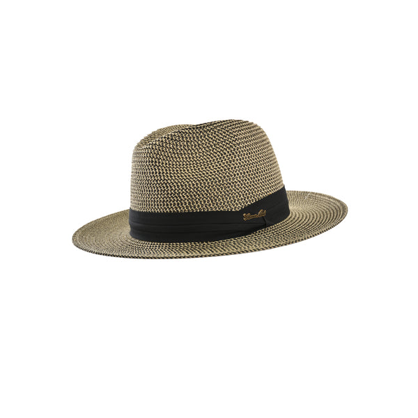 STAMFORD HAT BLACK/NATURAL S